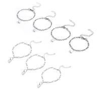 FIRSTXIU Braccialetti, 3/4 pezzi abbinati a forma di cuore, set di braccialetti a catena per migliore amico, famiglia, amicizia gioielli