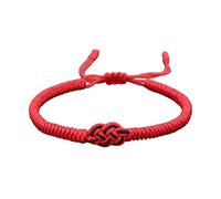 FIRSTXIU Braccialetti, braccialetti portafortuna nazionali amanti fatti a mano intrecciato nodo concentrico fascino per donne uomini gioielli