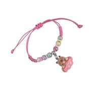 FIRSTXIU Braccialetti, braccialetto colorato in corda macaron per bambini con adorabili capibara dei cartoni animati e cinturino morbido regolabile per regali
