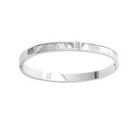 FIRSTXIU Braccialetti, braccialetto in lega con 3 diamanti brillanti e conchiglia bianca, accessorio alla moda per gioielli eleganti per tutti i giorni