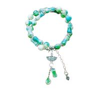 FIRSTXIU Bracciali, braccialetto segmento bambù con disegni in bambù naturale e intricate incisioni foglia per le donne cercano stili unici
