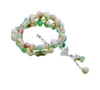 FIRSTXIU Bracciali, braccialetto segmento bambù con disegni in bambù naturale e intricate incisioni foglia per le donne cercano stili unici