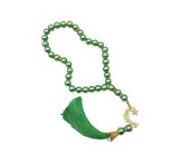 FIRSTXIU Bracciali, eleganti 33 perline di vetro per preghiera, braccialetto fatto a mano, accessorio musulmano, gioielli per meditazione o cerimonie religiose