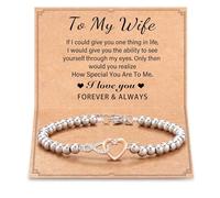 FIRSTXIU Bracciali, eleganti braccialetti con cuori infiniti con eleganti cristalli per donne che simboleggiano amicizia e stile quotidiano casual