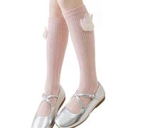 FIRSTXIU Calze sopra il polpaccio Calze Moda Cotone Traspirante Calze Alte Coscia Sopra I Gambaletti Della Ragazza Ginocchio Morbido Cotone Bambini, Polvere di corteccia fogli, Taglia unica
