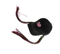 FIRSTXIU Cappello a coda di cavallo intrecciato da donna, cappello da dea, morbido e lungo, parrucca da indossare tutti i giorni e feste, Nero , Taglia unica