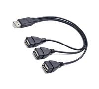 FIRSTXIU Cavo splitter USB da 1 a 3 maschio a triplo adattatore femmina per PC, laptop, dischi auto e altri dispositivi PC USB Splitter