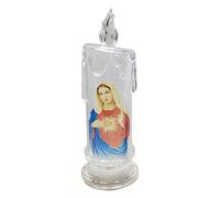 FIRSTXIU Christian Tealight Santo Gesù Famiglia Statua Colorata Festa di Natale Decor Forniture per Compleanno Festa di Nozze Sfondo