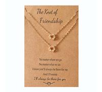 FIRSTXIU Collana, 2/3 collane con nodo per migliore amica, collana dell'amicizia, gioielli, compleanno, Natale, damigella d'onore, regalo per donna, As shown in the figure, rame, catena di rame