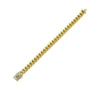 FIRSTXIU Collana alla moda, stile cubano, stile hip hop, in acciaio inox, accessorio alla moda per donne e uomini alla moda