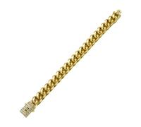FIRSTXIU Collana alla moda, stile cubano, stile hip hop, in acciaio inox, accessorio alla moda per donne e uomini alla moda