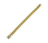 FIRSTXIU Collana alla moda, stile cubano, stile hip hop, in acciaio inox, accessorio alla moda per donne e uomini alla moda