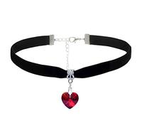 FIRSTXIU Collana, collana con ciondolo a forma di cuore, collana da uomo, collana con ciondolo a forma di cuore, per uomini e bambini, As shown in the figure, Silicone