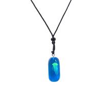 FIRSTXIU Collana, collana multiuso con ciondolo a medusa luminosa, con design elegante, accessorio per stili unici ispirati all'oceanica, Pendant 30x15mm, Resina