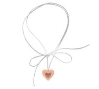 FIRSTXIU Collana, collana regolabile a forma di cuore con dopamina, collana girocollo da donna con ciondolo a forma di cuore, 150cm Pendant 2.7*3.1cm, Acrilico+corda di velluto