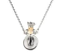 FIRSTXIU Collana, collana trasparente a forma di goccia d'acqua con bottiglia di olio essenziale da tenere apribile per creare un desiderio collana con fiala di sangue per Wo, See picture, vetro