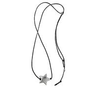 FIRSTXIU Collana con ciondolo a forma di stella in metallo, regolabile, con coulisse, collana girocollo per clavicola, collana, As shown, Metallo