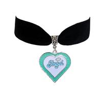 FIRSTXIU Collana, elegante collana con ciondolo a forma di cuore e farfalla, vintage, in velluto, collana girocollo regolabile da donna, As shown, velluto + lega