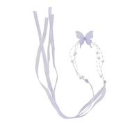 FIRSTXIU Collana, elegante collana con ciondolo a forma di farfalla, bella catena di perline con farfalla per individui alla moda, See dimensional drawing, Tessuto