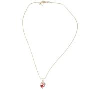 FIRSTXIU Collana fatta a mano alla moda con ciliegie e ombrello, lunghezza regolabile, per amanti della moda, 45cm, Metallo