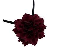 FIRSTXIU Collana, girocollo con fiore di vino, per donne e ragazze, gotico, con fiocco e nastro lungo, stile vintage, The flower is about 9-10cm long and 180x0.6cm, Panno