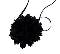 FIRSTXIU Collana, girocollo con fiore di vino, per donne e ragazze, gotico, con fiocco e nastro lungo, stile vintage, The flower is about 9-10cm long and 180x0.6cm, Panno