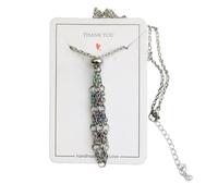FIRSTXIU Collana, squisita collana con ciondolo a forma di gabbia con cristalli, regolabile, accessorio per donne e uomini, idea regalo, 60cm, Metallo