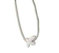 FIRSTXIU Collana vintage con colombe bianche e orecchini che simboleggiano la pace e la speranza con robusto design a corda da indossare tutti i giorni, Acrilico