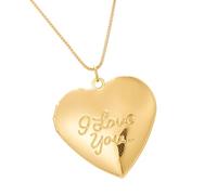 FIRSTXIU Collana vintage con medaglione a forma di cuore con incisioni floreali, catena regolabile con ciondolo fotografico, accessorio per donne, Chain length 45CM, Rame