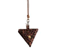 FIRSTXIU Collana, vintage, robusta, in pelle, per riporre auricolari e monete, design piccolo e lungo, per donne alla moda, Handbag: 3.5*5.5cm Triangle bag: 7*8cm, Pelle