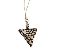 FIRSTXIU Collana, vintage, robusta, in pelle, per riporre auricolari e monete, design piccolo e lungo, per donne alla moda, Handbag: 3.5*5.5cm Triangle bag: 7*8cm, Pelle