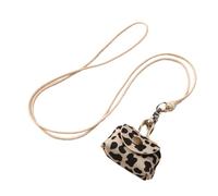 FIRSTXIU Collana, vintage, robusta, in pelle, per riporre auricolari e monete, design piccolo e lungo, per donne alla moda, Handbag: 3.5*5.5cm Triangle bag: 7*8cm, Pelle