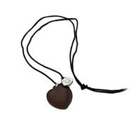 FIRSTXIU Collane, collana alla moda con ciondolo a forma di cuore, collana lunga in lega, adatta per stili unici abbinati, Length 113cm, Metallo