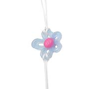 FIRSTXIU Collane, collana con ciondolo a forma di fiore cavo, doppio strato, con lacci, collana girocollo, catena per clavicola, gioiello per feste, 3.1x2.9cm, Resina