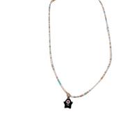 FIRSTXIU Collane, collana con ciondolo a forma di mostri con perline colorate, collana girocollo con perline di riso per donna e ragazza, As shown, Mi Zhu