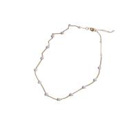 FIRSTXIU Collane, collana di perle alla moda fatta a mano con perline, delicata catena per il collo, regalo per gli amanti della moda, 21cm (inclusive) - 50cm (inclusive), Perla