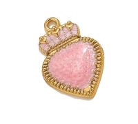 FIRSTXIU Corone In Acciaio Inox Cuore Fascino Gioielli Alla Ricerca Per Collana Fatto A Mano Elegante Forniture Di Gioielli In Acciaio Inox Corona Fascino, Misura unica, come descritto, come descritto