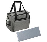 FIRSTXIU Custodia per macchina da cucire con tasca multipla per macchina da cucire, borsa per il trasporto con tracolla rimovibile, Grigio