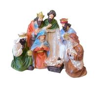 FIRSTXIU Decorazioni natalizie spirituali che mostrano presepe con figure della Sacra Famiglia Centrotavola Figurine Decorazione