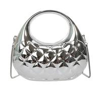 FIRSTXIU Elegante borsa a tracolla delicata borsa a tracolla borsa da sera borsa a tracolla accessorio per feste per donne alla moda, Argento, Taglia unica