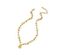 FIRSTXIU Elegante collana con ciondolo a forma di palline, lunghezza regolabile, girocollo alla moda, accessorio per donne e ragazze, Metallo