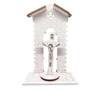 FIRSTXIU Elegante decorazione da tavolo Gesù Cristo sulla croce statua religiosa regalo da tavolo crocifisso statuetta per casa o ufficio