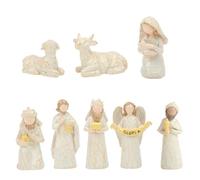 FIRSTXIU Elegante presepe in resina che simboleggia il legame tra religione e artigianato