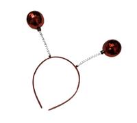 FIRSTXIU Fascia per capelli argentata luccicante, accessori per capelli, per feste di Halloween, con due palline rotonde aliene