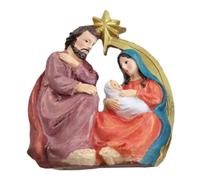 FIRSTXIU Figurine artigianali in resina raffiguranti il Santo Padre e la Madre in Manger, colori di lunga durata per la decorazione della chiesa e regali