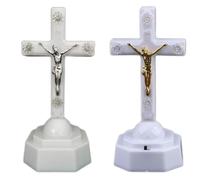 FIRSTXIU Gesù per Croce Luce Notturna Cristo Cristiano Benedetto Regalo Il Signore Lampade Da Scrivania Libreria Camera Decorazione Casa Compleanno Pasqua G