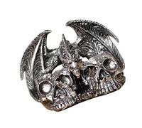 FIRSTXIU Halloween spaventoso drago teschio resina statuetta con sali Shaker Holder statua ornamento desktop cucina ristorante Decors