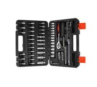 FIRSTXIU Kit di chiavi a cricchetto da 1/4", 53 pezzi, include bussole multiple e asta di prolunga per riparazioni automobilistiche di precisione, kit di prese di riparazione auto