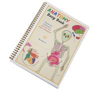 FIRSTXIU Libro occupato di anatomia umana per bambini, strumento di apprendimento sensoriale con illustrazioni dettagliate di organi e sistemi, uso quotidiano, risorse homeschooling