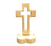 FIRSTXIU Mercato della Terra Santa in piedi o tavolo altare in legno per croce Dio Gesù Christos scava fuori intercessione parete tavolo decorazione
